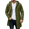 2026 Sudadera con capucha para hombre Amazon Chaqueta Casual Larga de Color Sólido Chaqueta Cardigan Ropa para Hombre