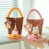 Bolsa de presente infantil para primeiro aniversário, bolsa caixa de presente para celebração de um mês de nascimento de bebê, caixa de doces para lembrancinha de festa de aniversário, bolsa portátil para doces