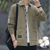 Jaqueta Camisa de Veludo Cotelê de Manga Longa para Homens com Múltiplos Bolsos, Outono e Inverno Casual Elegante Versátil 100% Algodão Camisa de Trabalho para Homens