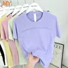Verão Transfronteiriço Novo Gola Redonda Esportivo Manga Curta Feminino Secagem Rápida Respirável Textura Corrida Fitness Yoga Roupas Top
