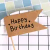 Estilo Simple Tarjeta de Papel Kraft Decoración de Pastel Enchufe Pequeña Fresca Tarjeta Mori Mesa de Postres Artículos de Adorno