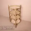 Estante de Bambú Hecho a Mano, Estante de Cesta de Bambú, Estante Secador Multicapa de Bambú para Hot Pot Callejero, Estante de Almacenamiento, Estante de Verduras con Trípode