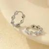 Brincos de Tarraxa S925 Prata Esterlina Estilo Minimalista Europeu e Americano com Diamantes, Brincos de Nicho da Moda Unissex para Mulheres