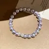Perla de la Palma~Pulsera de Diamantes Brillantes con Lazo para Mujer, Pulsera de Lujo Ligero de Alta Gama con Diseño Único