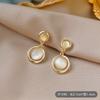 Clip de oreja europeo y americano invisible sin agujero en la oreja puede usar aretes de gota de esmalte de personalidad francesa para mujer temperamento moda simple aretes falsos
