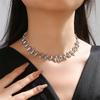 EZ5049 transfronteiriço Europa e Estados Unidos novos brincos pendentes pulseira colar metal liso feminino joias de pérola conjunto