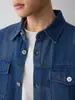 Chaqueta vaquera Mokamke para hombre, estilo casual urbano, con bloques de color, nuevo estilo con doble bolsillo de parche, chaqueta para hombre 81728