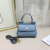 Bolsa Siciliana de Couro Texturizado com Estampa de Palma Transfronteiriça Aliexpress para Mulheres, Bolsa Pequena Transversal, Bolsa de Ombro, Estilo Minimalista Urbano