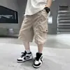 Pantalones Cortos Cargo de Verano para Niños 2026 Estilo Nuevo Pantalones Casuales de Verano para Niños, Pantalones Cortos de Cinco Puntos para Niños Medianos y Grandes Estilo de Verano
