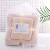 Atacado de fábrica capa de toalha de veludo malha de urdume toalha absorvente toalha de banho conjunto toalha de presente capa de toalha de veludo coral macio