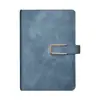 Caderno A5 Empresarial Imprimível com LOGO com Fivela U Estudante Escritório Simples Botão Magnético Pele de Vaca Personalização