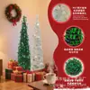 Árbol de Navidad Amazon Transfronterizo Árbol de Hoja de Arce Tricolor Decoración Plegable Colorida Fiesta de Navidad y Año Nuevo Árbol de Navidad con Luces