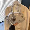 Bolsa Boston para Mujer 2025 Nuevo Estilo Simple y Versátil Nicho Bolso Cruzado con Lazo Bolso de Hombro Casual Bolso de Bowling