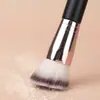 Pincel Duplo para Base, Pincel para Pó Solto, Pincel para Blush, Pincel para Contorno, Pincel Único de Três Cores com Cerdas Macias, Ferramenta de Beleza