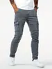 Jeans Ajustados Skinny para Hombre Hme con Bolsillos, Pantalones Cónicos de Moda, Exclusivamente para Mercados Transfronterizos Europeos y Americanos, Temu Tiktok