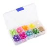 Juego de cuentas sueltas redondas de resina imitación ojo de gato transfronterizo para bisutería DIY hecha a mano, cadena para teléfono móvil, colgante, accesorios de joyería