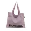 Bolsa de Lona Casual Versátil para Desplazamiento de Gran Nombre Perezosa para Mujer, Bolso de Hombro de Gran Capacidad, Bolso Tote de Mano, Bolsa para Libros para Estudiantes
