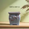 Vaso de Flor de Suculenta com Esmalte Bolha Azul para Uso Doméstico, Vaso Pequeno de Argila, Vaso Criativo com Controle de Raízes, Vaso de Cerâmica para Flores Atacado