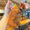 Adorable Muñeco de Capibara Soplando Burbujas Colgante Puybara Peluche Regalo para Estudiante Bolso Escolar Portátil Adornos para Colgar en el Bolso