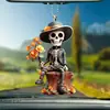Nuevo Producto Más Vendido Transfronterizo: Adorno para Colgar en el Coche de Calavera Plana de Acrílico
