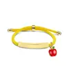 Pulseira de Corda de Mão Multicor Transfronteiriça Europeia e Americana Pronta para Uso Material em Branco Acessórios de Maçã Vermelha Presente Gravação Pulseira de Aço Inoxidável