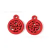 Festivos Estilo Chino Rojo Fortuna y Paz Accesorios de Joyería DIY Colgante de Personaje Cadena para Teléfono Móvil Colgante para Llavero