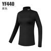 PGM Nova Camiseta Base de Golfe Feminina Outono e Inverno Gola Alta Manga Longa Top Feminino Quente Interior de Veludo