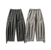 Yidao Vintage 2026 Otoño Nueva Colección Pantalones de Trabajo Desestructurados Tipo Cimitarra para Hombre Retro Japonés Funcionales Holgados Casuales
