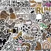 50 Pegatinas Estéticas de Graffiti con Estampado de Leopardo en Blanco y Negro para Decorar Guitarra Equipaje DIY Pegatinas Impermeables Estilo Caliente Transfronterizo