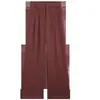 Pantalones de Lana de Pierna Ancha para Mujer, Nuevo Estilo Primavera y Otoño 2026, Patrón Espiga, Engrosados, Cintura Alta, Negros, Pantalones Casuales Rectos para Persona Petite