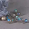 Pedras Lunares Cinzas Soltas Pulseira de Pedra Lunar Natural Acessórios para Montagem de Pulseiras Contas Redondas Contas Espaçadoras Pedras de Labradorita Naturais