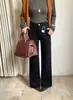 Imprescindible en este número~Jeans clásicos de mezclilla azul ajustados para mujer, Nuevo estilo Otoño 2026, Pantalones rectos holgados de pierna ancha hasta el suelo