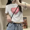 Camiseta de manga corta para mujer Verano 2022 Nuevo Diseño de Alto Nivel Sentido de Nicho Spice Girls Ombligo Amor Estampado Top Corto