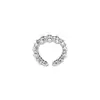 Anillo Abierto de Zirconia Estilo Francés con Perla Hueca, Anillo de Gama Alta de Nicho con Elegancia Vintage, Joyería Versátil para Mujeres