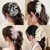 Pinza Plátano Plisada Vertical con Lazo Floral para Cola de Caballo de Verano 2026 Nuevos Pasadores para la Parte Posterior de la Cabeza Accesorios para el Cabello