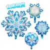 Novo balão de festa de aniversário da princesa do gelo formato de floco de neve balão de filme de alumínio festival de gelo e neve de inverno peça de floco de neve mini
