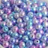 Perlas de Imitación Graduadas Coloridas Bicolor de 6-10 mm con Agujero Recto, Cuentas Redondas para Pulsera, Collar, Joyería Hecha a Mano