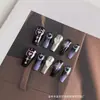 Armadura de Mão Estilo Doce Cool y2k Adesivo para Unha da Mão Pintado à Mão Peças de Unha Deviruchi Estrela Degradê para Mostrar Branco