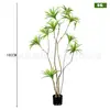 Planta Artificial de Madera Milenio Escandinavo Decoración Suave Planta Verde Falsa Adornos en Maceta Orquídea de Sangre de Dragón Artificial Ornamentos de Bambú