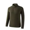 Jaqueta sweatshirt masculina e feminina de cashmere e seda com zíper parcial 10A antibacteriana com estampa de logo, top casual, vestuário para equipe corporativa