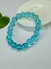 7a Pulsera Coleccionable de Turmalina Brasileña Vítrea para Mujer Pulsera de Cristal Arcoíris Rojo Sandía de un Solo Color Múltiples Círculos Piedra Wangfu