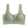 Ropa interior para madres de mediana edad y mayores con botones de apertura frontal, espalda sin costuras y hermosa, talla grande, sin aro de acero, sujetador tipo chaleco push-up que retrae el busto