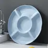 Caja de Dulces de Cinco Compartimentos de Paja de Trigo, Charola Sencilla para Semillas, Charola para Snacks, Frutas Secas, Snacks de Frutas, Plato Redondo para Postres