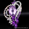 Venta Caliente broche de diamante de alta gama estilo coreano pin de corsage de cola de pavo real de resina moda fábrica de ropa al por mayor personalizado
