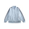 Otoño Nuevo Americano Retro Tres Barras Camisa Manga Larga oversize Sentido del Diseño Estampado Chaqueta de Pareja