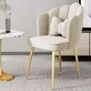 Cadeira Petal para Casa Cadeira de Maquiagem Banqueta Minimalista para Influenciadores Quarto de Meninas Encosto Penteadeira Cadeira de Unhas Cadeira de Luxo Leve