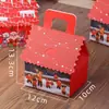 Casa de Pan de Jengibre Navideña de Año Nuevo Galletas Dulces Copo de Nieve Crujiente Caja de Regalo Turrón Navideño Caja de Empaque de Chocolate