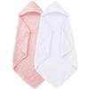 Toalla de bebé con capucha de algodón muselina para bebé, grande, absorbente, resistente, adecuada para el cuidado de recién nacidos, toalla