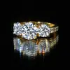 Anillo de Estrella de Plata S925 Anillo Cerrado de Moissanita Anillo de Oro de 18K Fuente Transfronteriza En stock Al por mayor