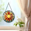 Colgante de Color Cruz Sol Ardiente Adorno de Vidrio para el Hogar Decoración de Ventana Atrapasol para el Jardín